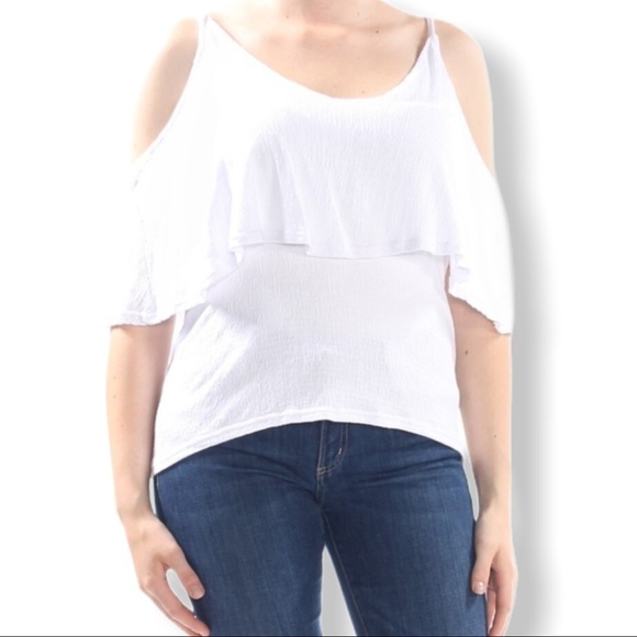 O’NEILl Cold Shoulder Short Sleeve Layered Top - Picture 4 of 4